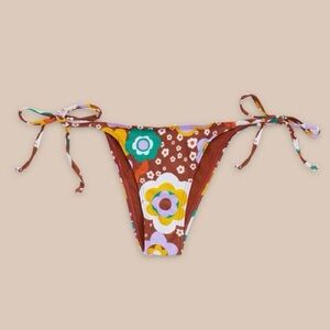 OOKIOH Seychelles Floral Bikini Bottom with Tie Sides